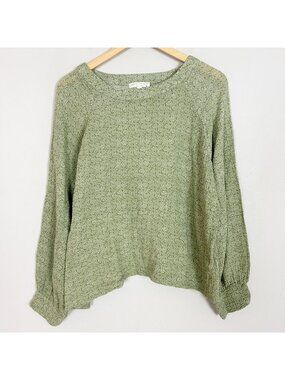 Final Touch Gauzy Lightweight Cottagecore Prairie Long Sleeve Top Size Medium Wo
